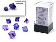 Nebula Mini-hedral Nocturnal/blue Luminary 7-Die Set