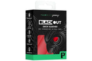 Palms Off Blackout Deck Sleeves (100) Red (Clear Front)