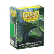 DS Sleeves (100) Apple Green/ Silver Dual Matte
