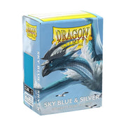 DS Sleeves (100) Matte Dual – Sky Blue & Silver