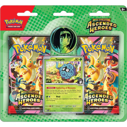 Pre-Order Pokemon TCG: Mega Evolution Ascended Heroes 2 Pack Blister (Erika OR Larry)