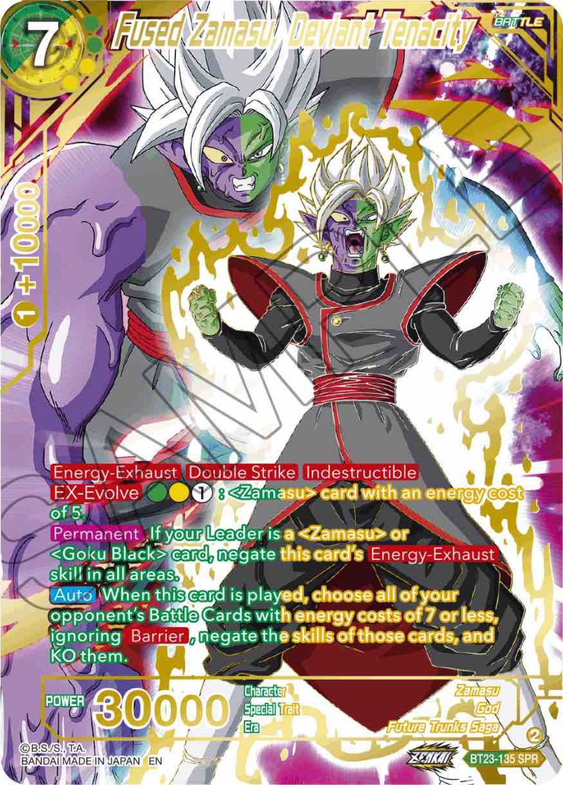 Fused Zamasu, Deviant Tenacity (SPR)
