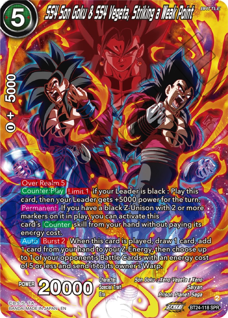 SS4 Son Goku & SS4 Vegeta, Striking a Weak Point (SPR)
