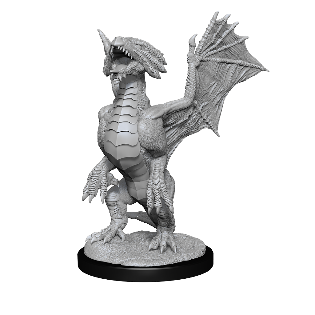 D&D Nolzur’s Marvelous Miniatures: Bronze Dragon Wyrmling & Pile of Sea found Treasure