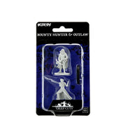 WizKids - Deep Cuts Unpainted Miniatures: Bounty Hunter & Outlaw