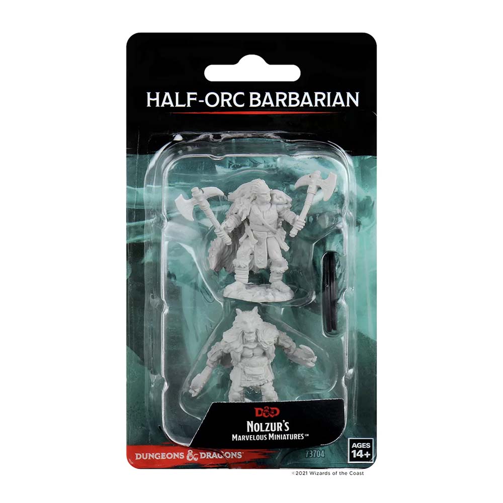 D&D Nolzur’s Marvelous Miniatures: Male Half-Orc Barbarian