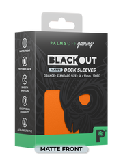 Palms Off Blackout Deck Sleeves (100) Orange Matte
