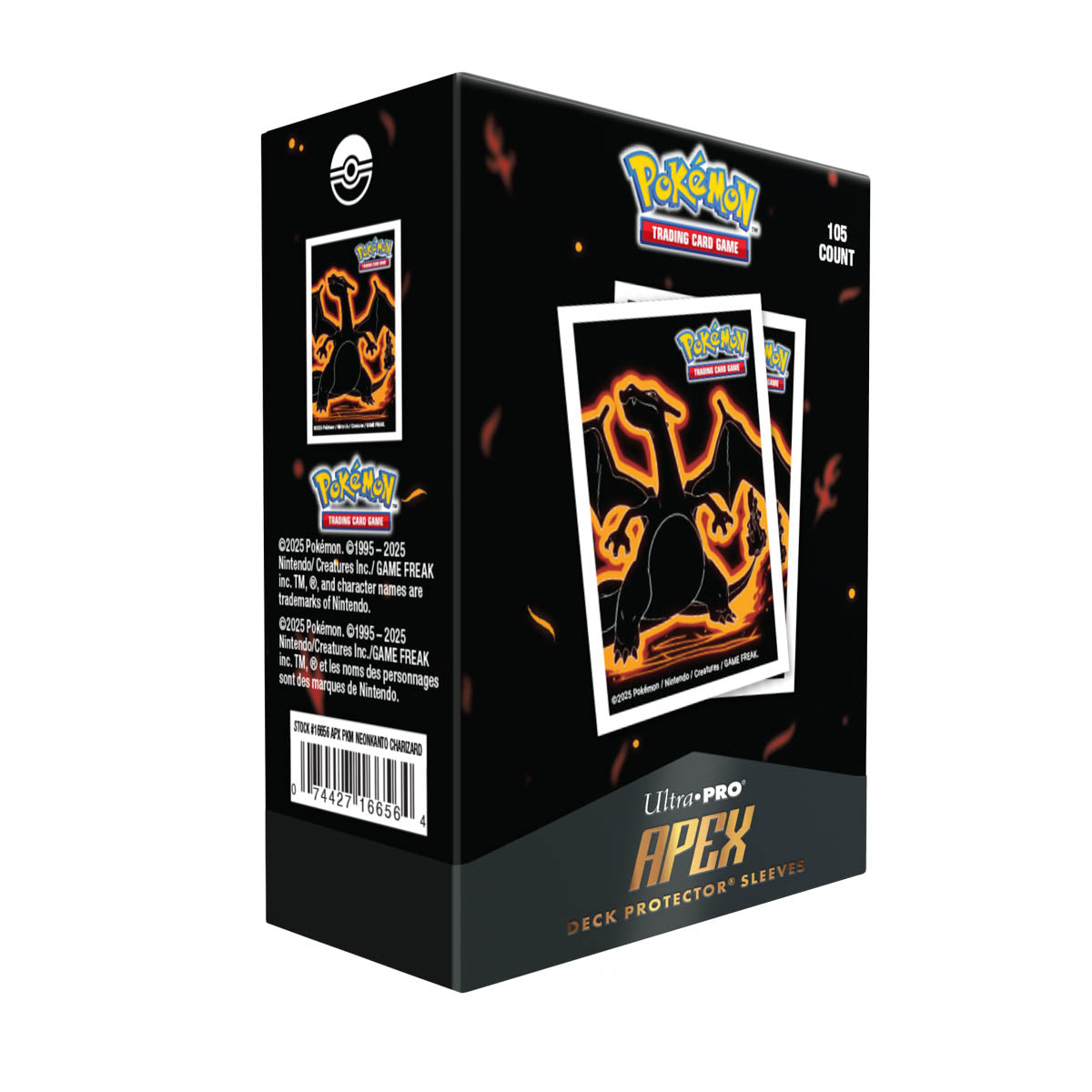 Ultra Pro: Pokémon Neon Kanto Charizard 105ct Apex Sleeves