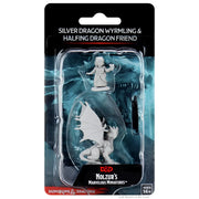 D&D Nolzur's Marvelous Miniatures: Silver Dragon Wyrmling & Femal
