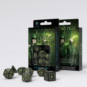 QW - Elvish Black & glow-in-the-dark Dice Set