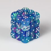 Chessex – Festive 12mm d6 Waterlily /white Dice Block (36 dice)