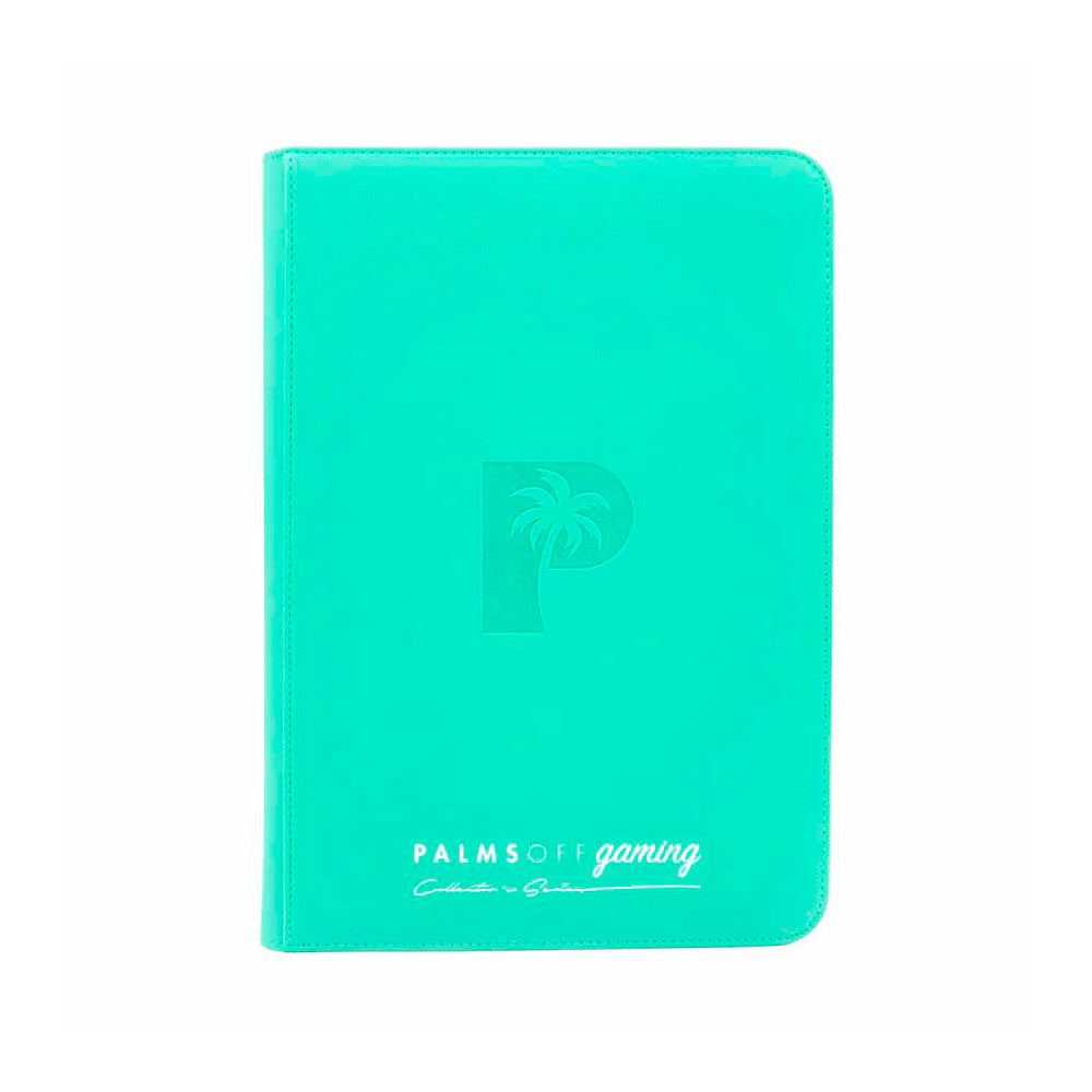 Palms Off Collector's Series Top Loader Zip Binder - Turquoise